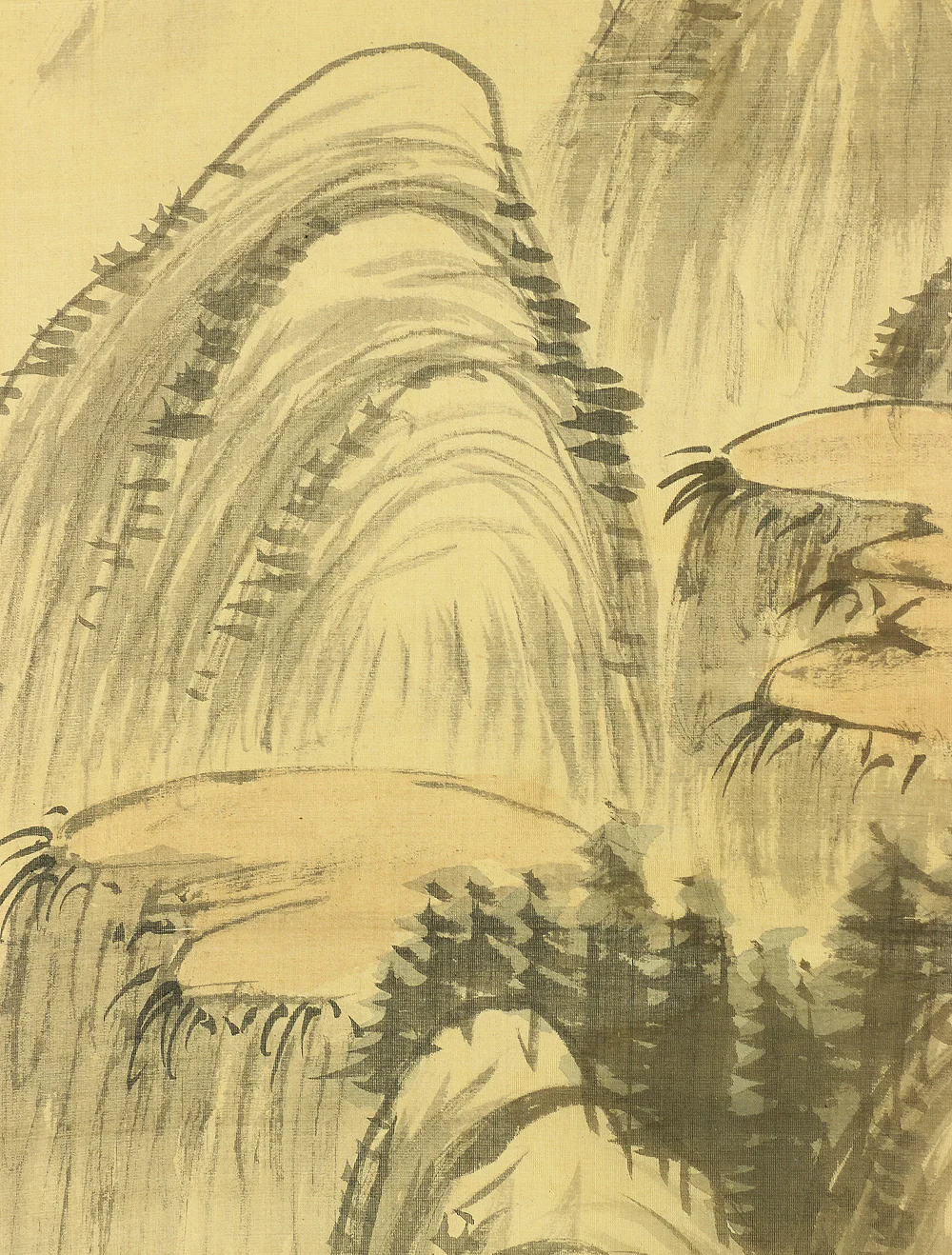 藤本鉄石 Fujimoto Tesseki (1816-1863) Japanese antique art kakejiku kakemono wall hanging scroll / Mountains Landscape Sansui with Double Box RA272 - Image 8
