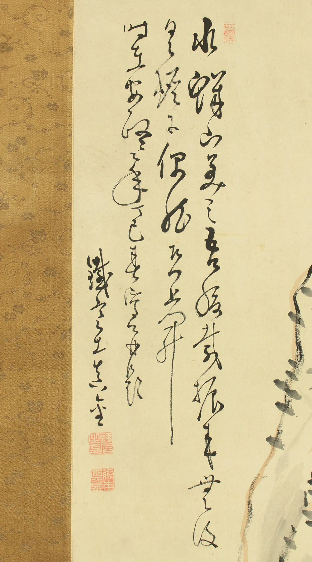 藤本鉄石 Fujimoto Tesseki (1816-1863) Japanese antique art kakejiku kakemono wall hanging scroll / Mountains Landscapes, Hermitage and Rivers with Box RD652 - Image 5
