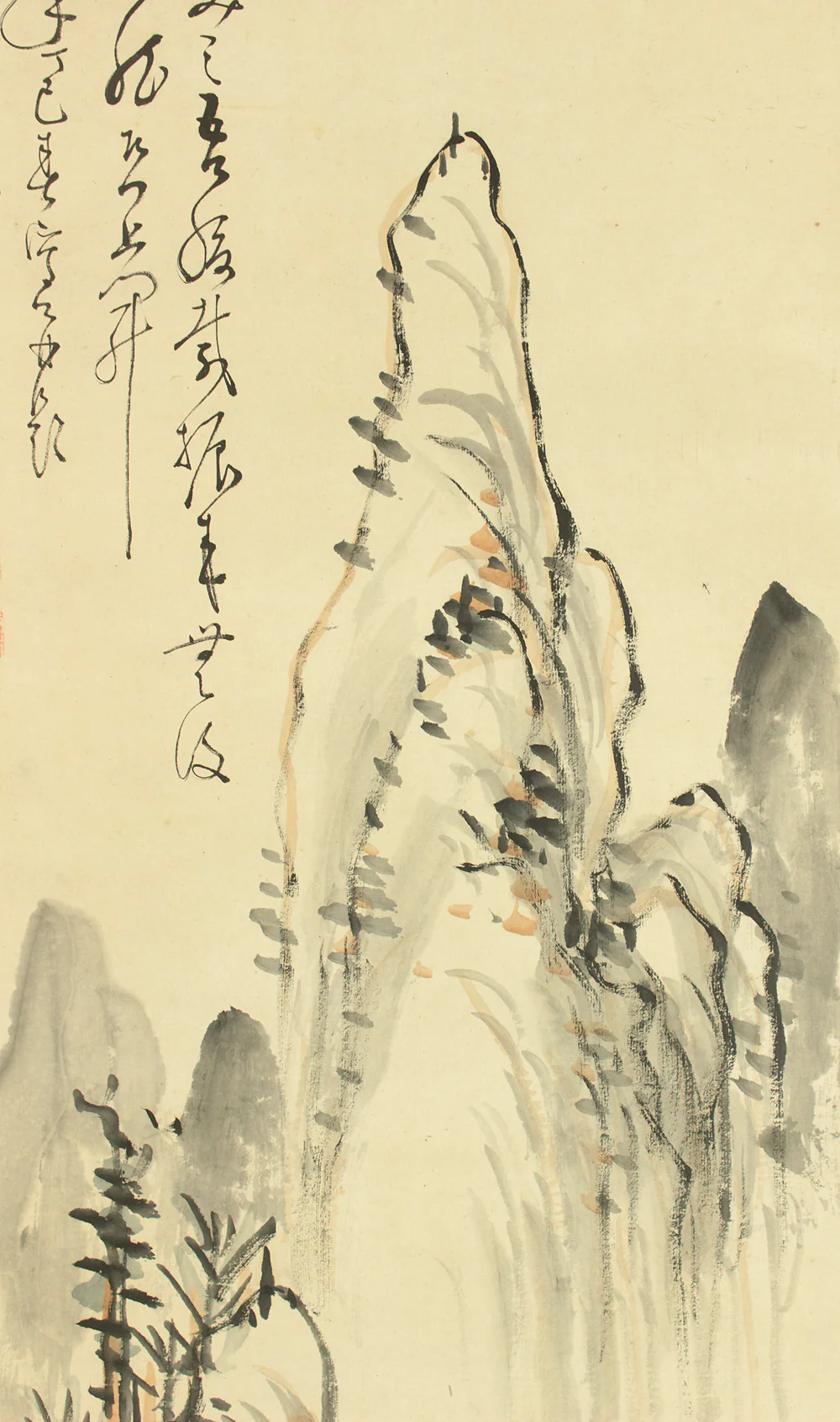 藤本鉄石 Fujimoto Tesseki (1816-1863) Japanese antique art kakejiku kakemono wall hanging scroll / Mountains Landscapes, Hermitage and Rivers with Box RD652 - Image 7