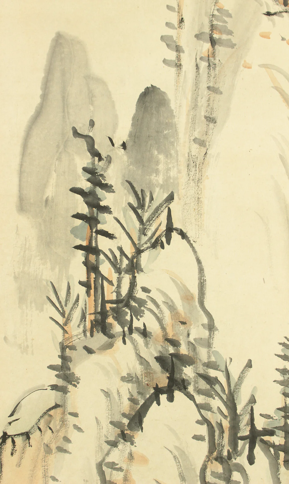 藤本鉄石 Fujimoto Tesseki (1816-1863) Japanese antique art kakejiku kakemono wall hanging scroll / Mountains Landscapes, Hermitage and Rivers with Box RD652 - Image 9