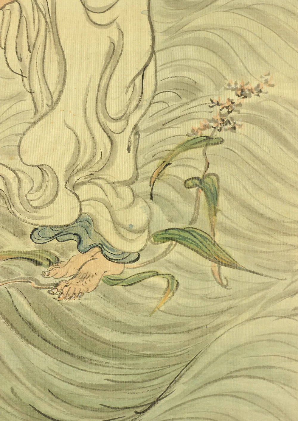 藤本鉄石 Fujimoto Tesseki (1816-1863) Japanese antique art kakejiku kakemono wall hanging scroll / 蘆葉達磨 Royo Daruma (Bodhidharma on Reed) with Box RC219 - Image 11