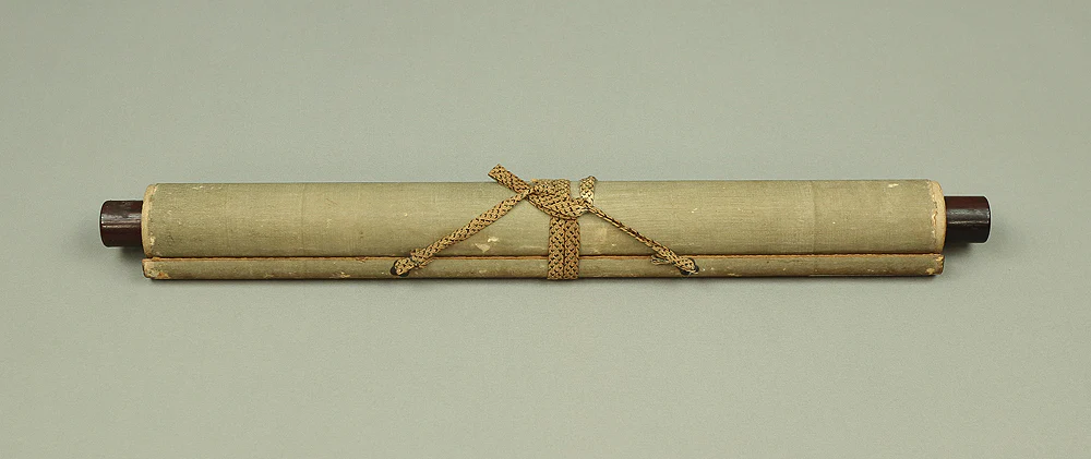 藤本鉄石 Fujimoto Tesseki (1816-1863) Japanese antique art kakejiku kakemono wall hanging scroll / Willow and Sage Landscape Sansui A944 - Image 17