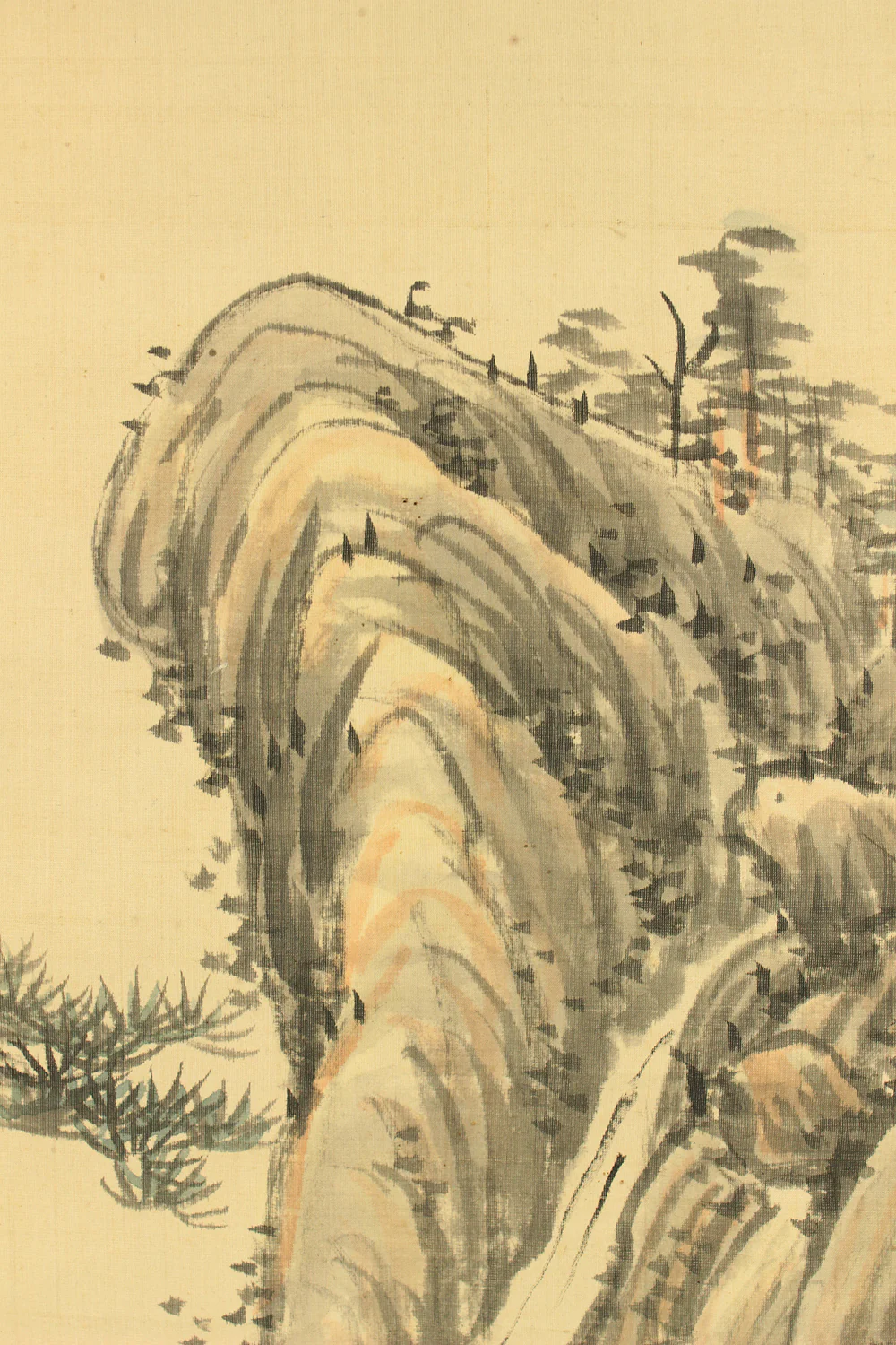 藤本鉄石 Fujimoto Tesseki (1816-1863) Japanese antique art kakejiku kakemono wall hanging scroll / Under the pine trees, playing Game of Go 囲碁 with Appraised Box RC136 - Image 11