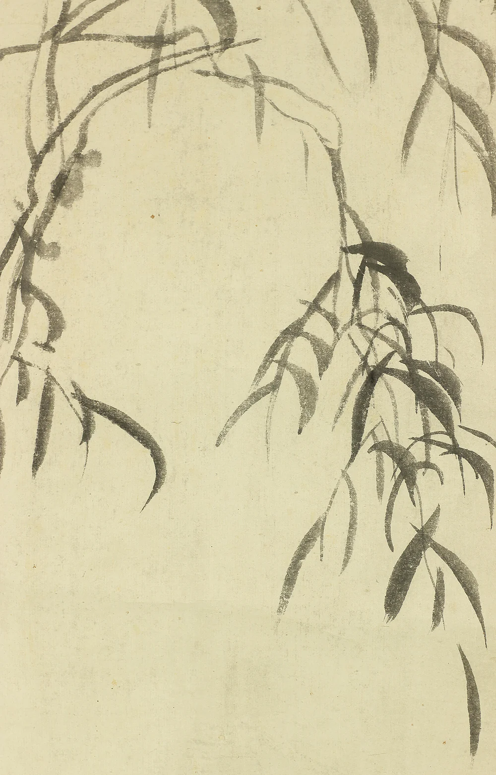 藤本鉄石 Fujimoto Tesseki (1816-1863) Japanese antique art kakejiku kakemono wall hanging scroll / Willows and Kingfisher with Original Box (Tomobako) RB797 - Image 6