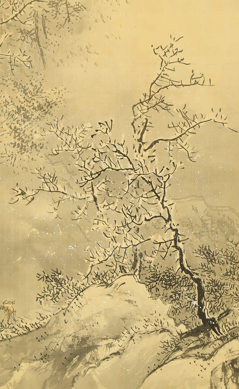 福井江亭 Fukui Kotei (1866-1937) Japanese art kakejiku kakemono wall hanging scroll / Sansui Snowy Landscapes with Original Box (Tomobako) RE953 - Image 10