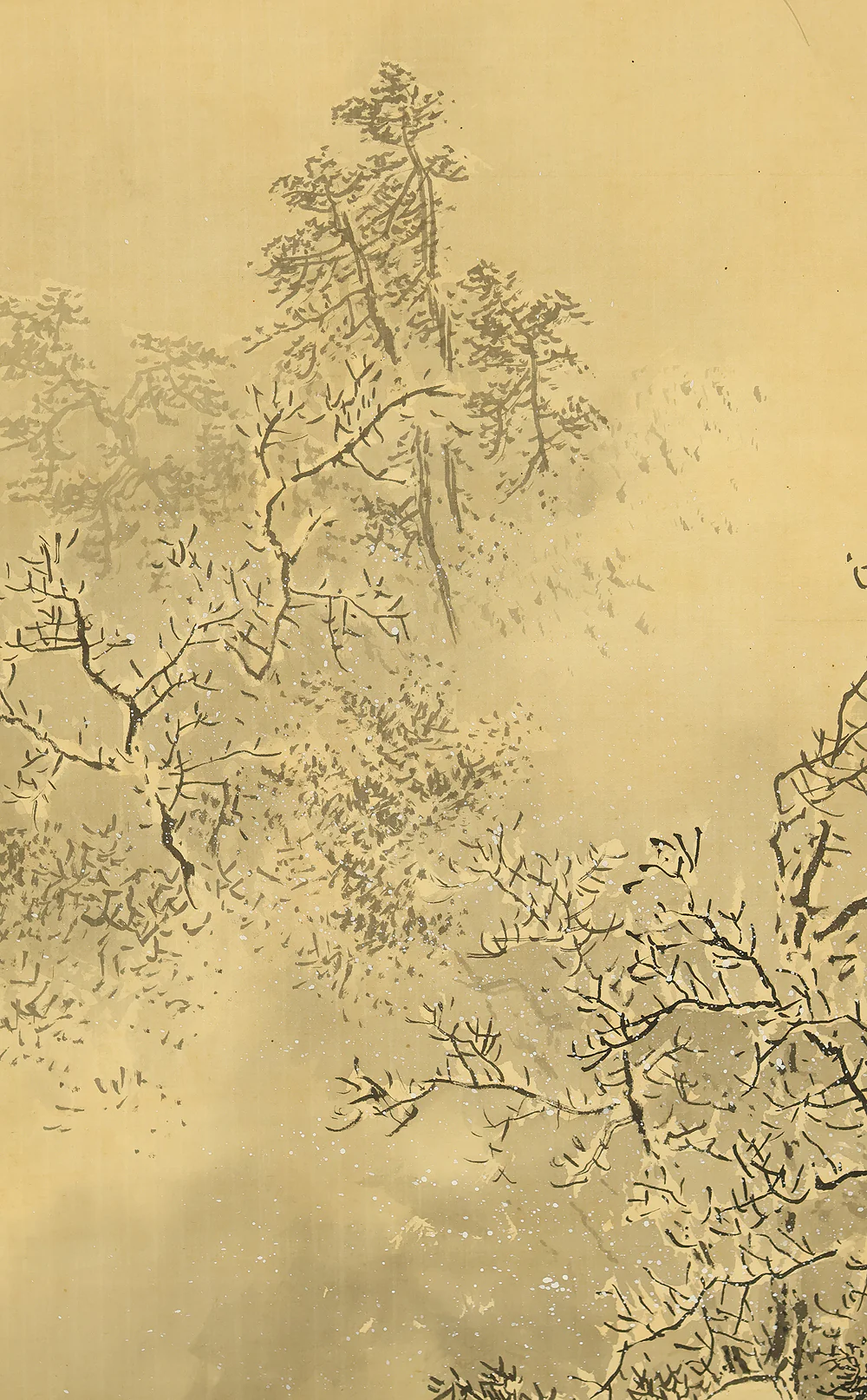 福井江亭 Fukui Kotei (1866-1937) Japanese art kakejiku kakemono wall hanging scroll / Sansui Snowy Landscapes with Original Box (Tomobako) RE953 - Image 9
