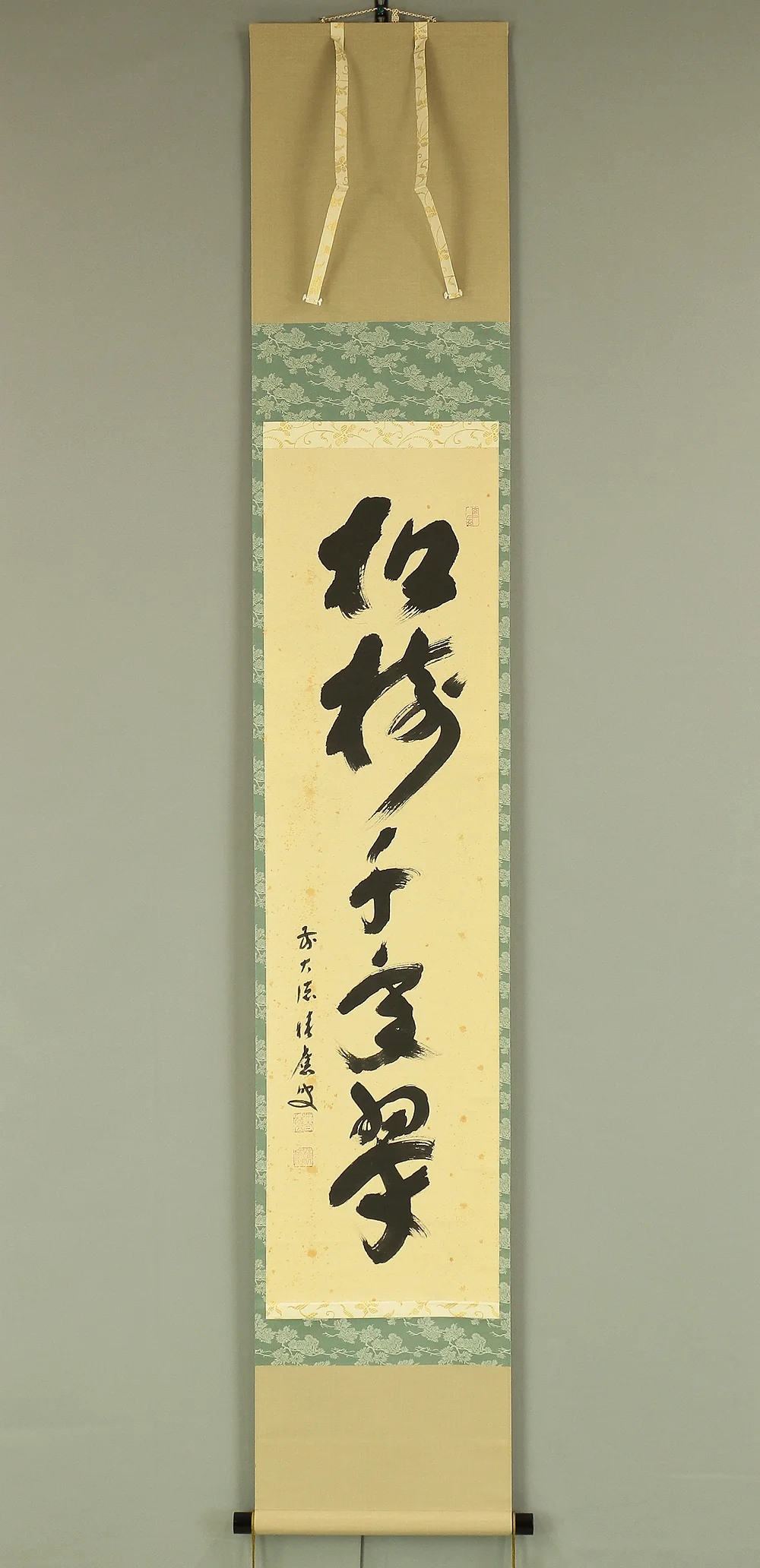 福本積應 Fukumoto Sekio (b1930) Daitoku-ji Japanese Zen kakejiku kakemono wall hanging scroll / 松樹千年翠 Shoju Sennenno Midori with Original Box (Tomobako) RC461 - Image 2
