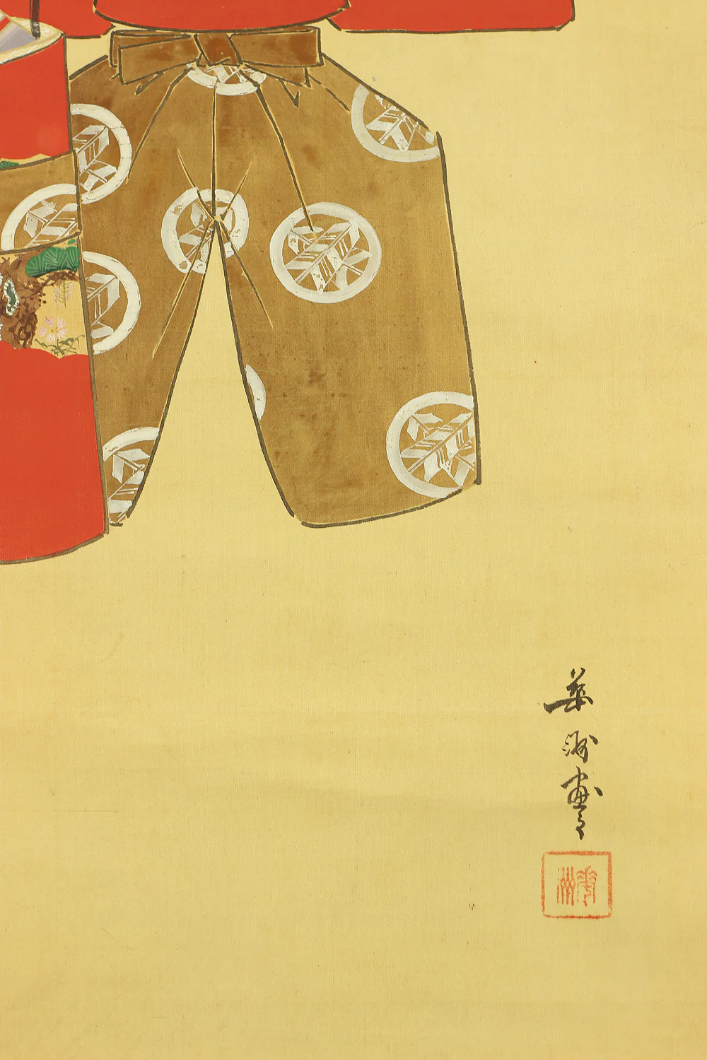船川華洲 Funagawa Kashu (b1880) Japanese art kakejiku kakemono wall hanging scroll / Tachihina Standing Hina Dolls with Box RC246 - Image 12