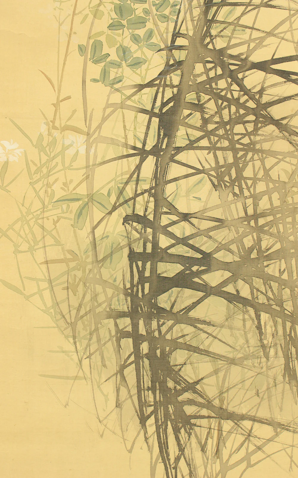 萩尾九皐 Hagio Kyuko (1862-1922) Japanese art kakejiku kakemono wall hanging scroll / Autumn Grass and Moon RD427 - Image 11