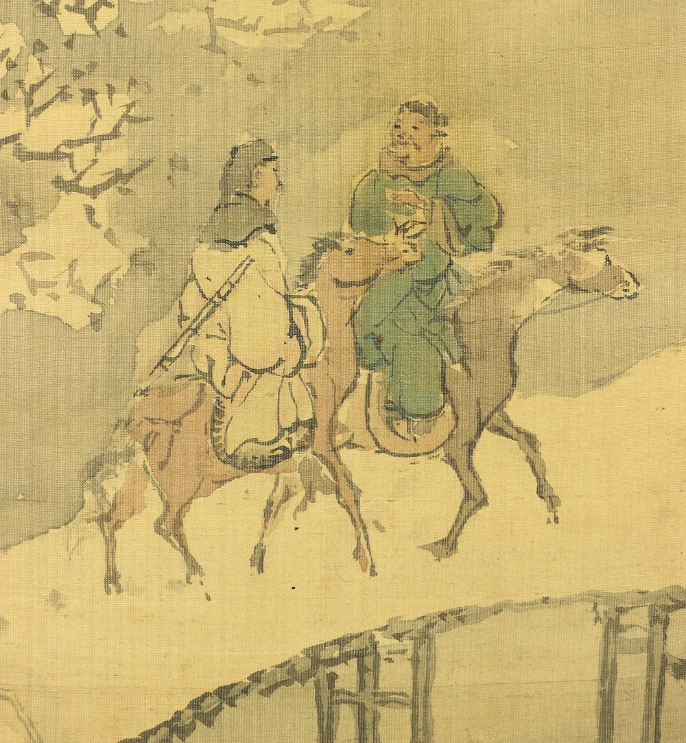 春木南湖 Haruki Nanko (1759-1839) Japanese art kakejiku kakemono wall hanging scroll / Sansui Landscape in Snow with Box A412 - Image 11