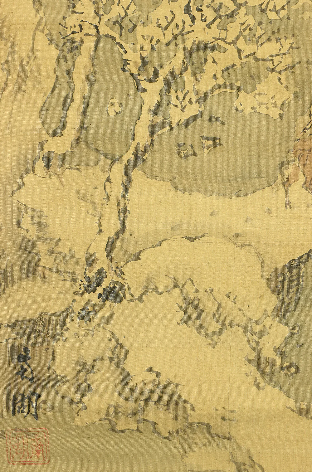 春木南湖 Haruki Nanko (1759-1839) Japanese art kakejiku kakemono wall hanging scroll / Sansui Landscape in Snow with Box A412 - Image 12