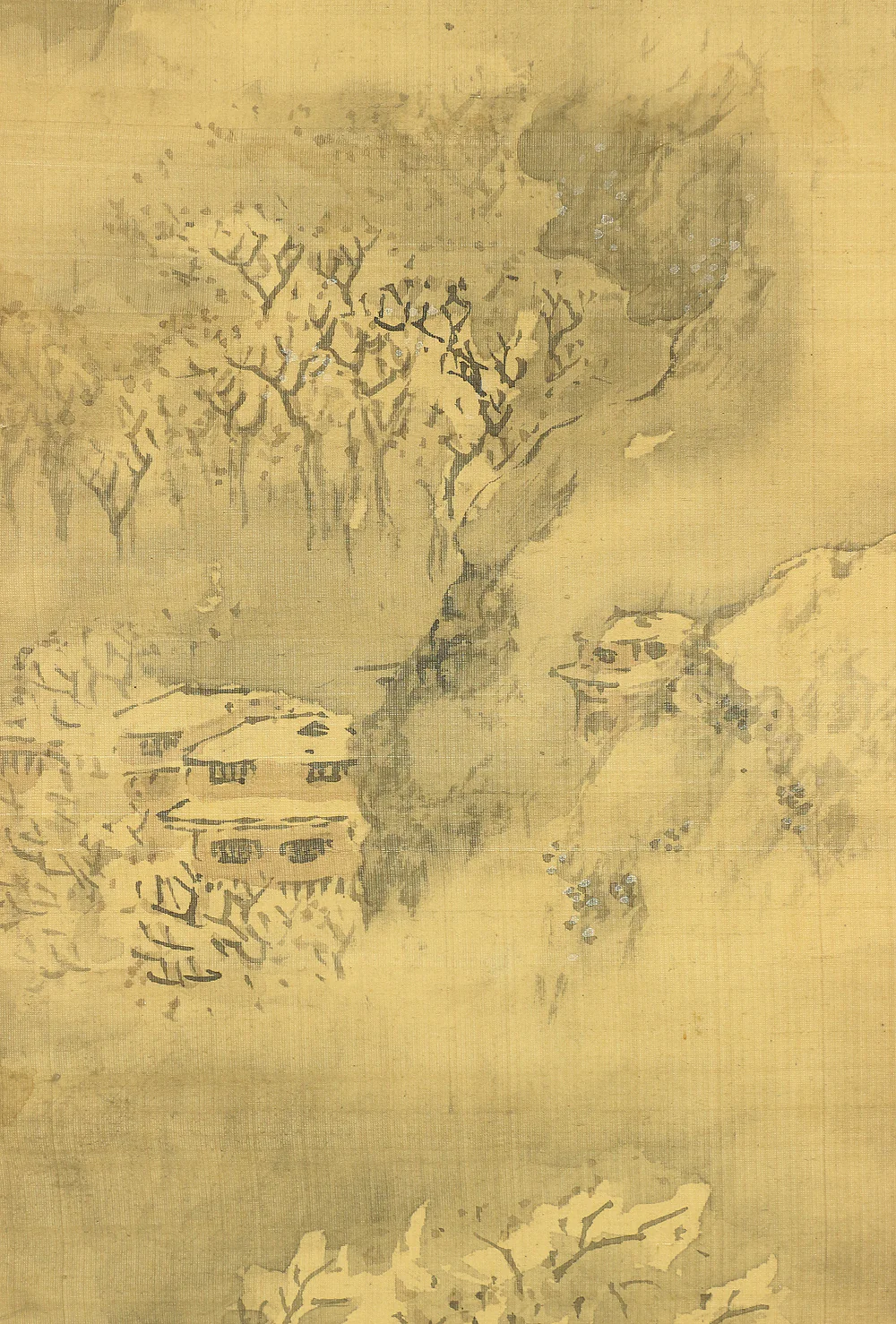 春木南湖 Haruki Nanko (1759-1839) Japanese art kakejiku kakemono wall hanging scroll / Sansui Landscape in Snow with Box A412 - Image 8
