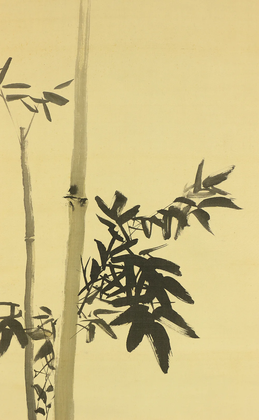 橋本菱華 Hashimoto Ryoka Japanese art a set of three kakejiku kakemono wall hanging scrolls / Rising Sun and Plum Blossoms, Crane and Pine, Turtle and Bamboo with Box RB962 - Image 28