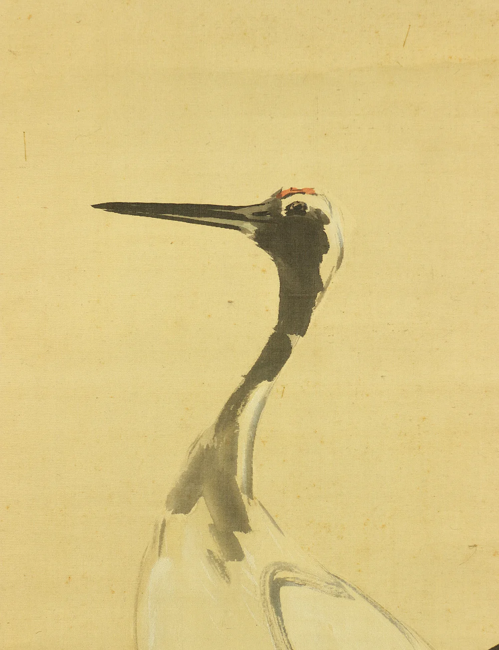 橋本菱華 Hashimoto Ryoka Japanese art a set of three kakejiku kakemono wall hanging scrolls / Rising Sun and Plum Blossoms, Crane and Pine, Turtle and Bamboo with Box RB962 - Image 7