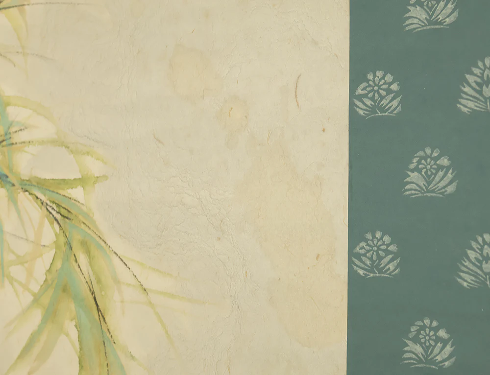 東原方僊 Higashihara Hosen (1886-1972) Japanese art kakejiku kakemono wall hanging scroll / Bamboo, Two Sparrow Chicks in Nest RE937 - Image 14