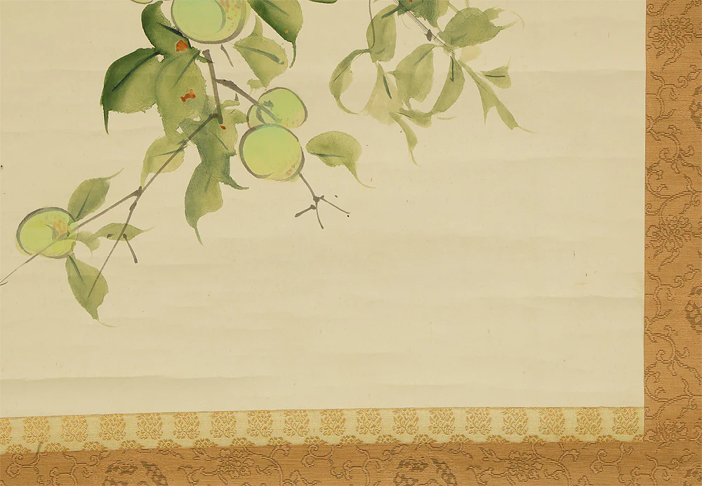 東原方僊 Higashihara Hosen (1886-1972) Japanese art kakejiku kakemono wall hanging scroll / Sparrows and Green Plums with Original Box (Tomobako) RE223 - Image 17