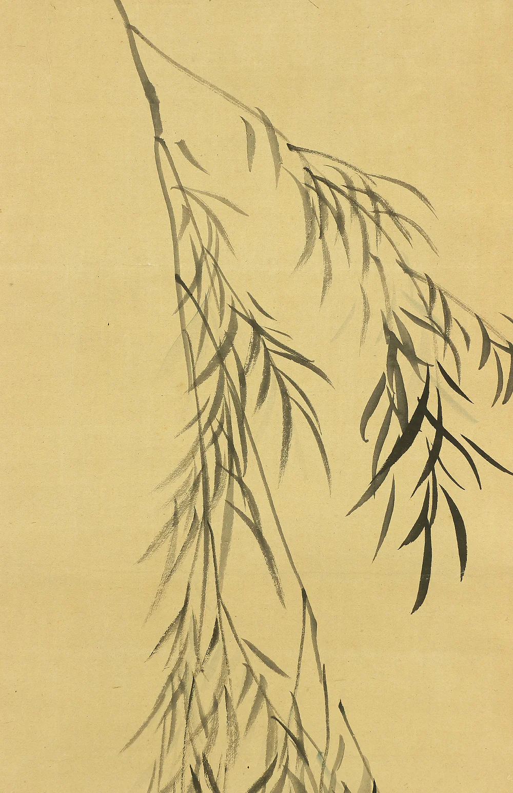 日根対山 Hine Taizan (1813-1869) Japanese antique art kakejiku kakemono wall hanging scroll / Two Swallows and Willow with Box RA661 - Image 6