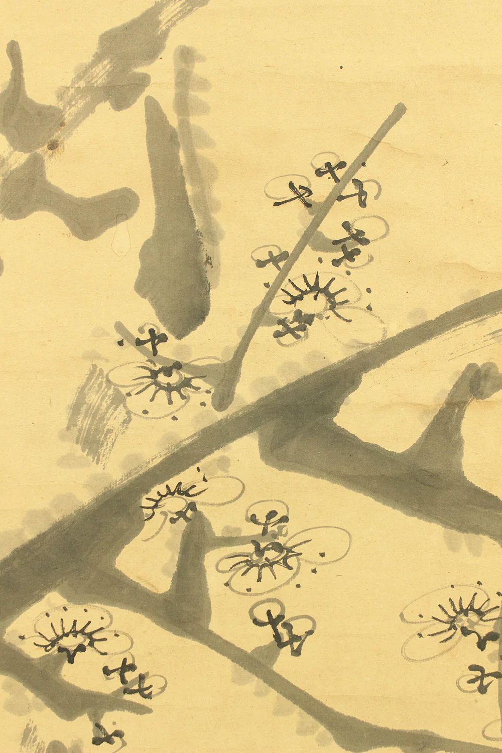 平野五岳 Hirano Gogaku (1811-1893) Japanese antique art kakejiku kakemono wall hanging scroll / Suiboku Ink Painting White Plum Tree RD219 - Image 17