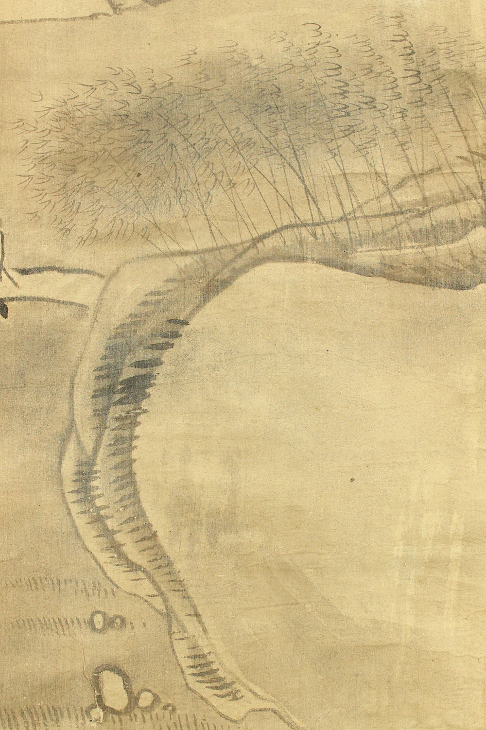 平野五岳 Hirano Gogaku (1811-1893) Japanese antique art kakejiku kakemono wall hanging scroll / Mountain River Bamboo Forest Landscape, Wise Man Crossing Bridge RC892 - Image 14