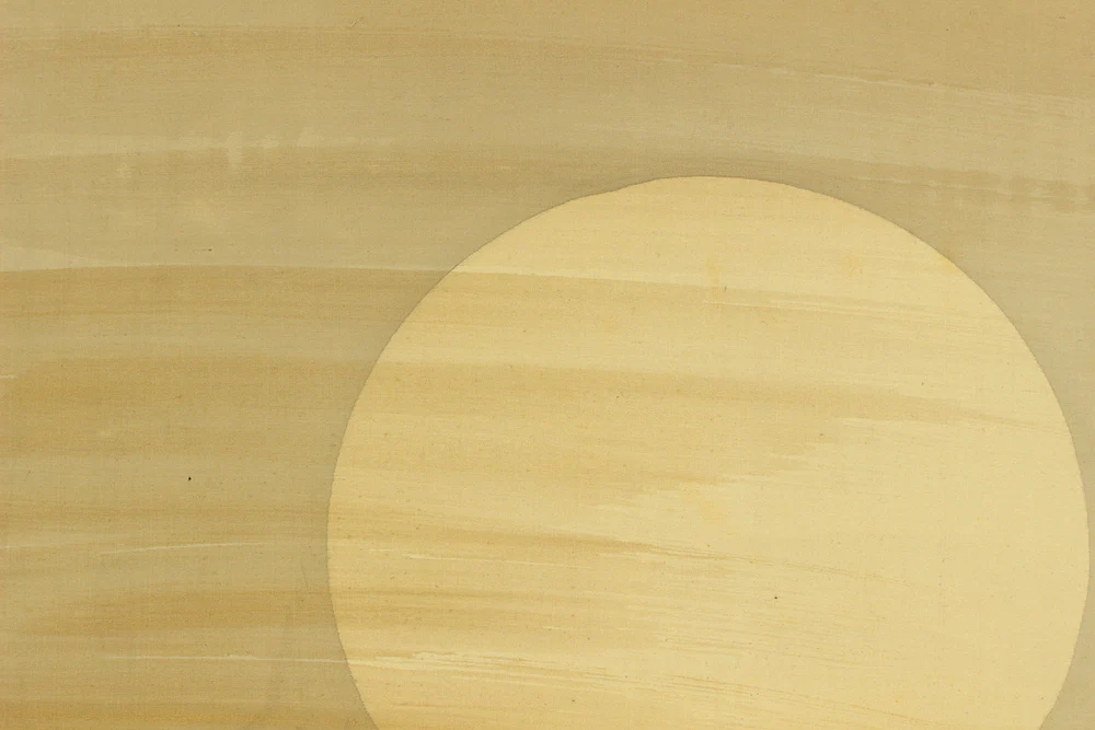平野古桑 Hirano Koso (1881-1935) Japanese art Paired kakejiku kakemono wall hanging scrolls / Rising Sun and Moon with Box RD570 - Image 17
