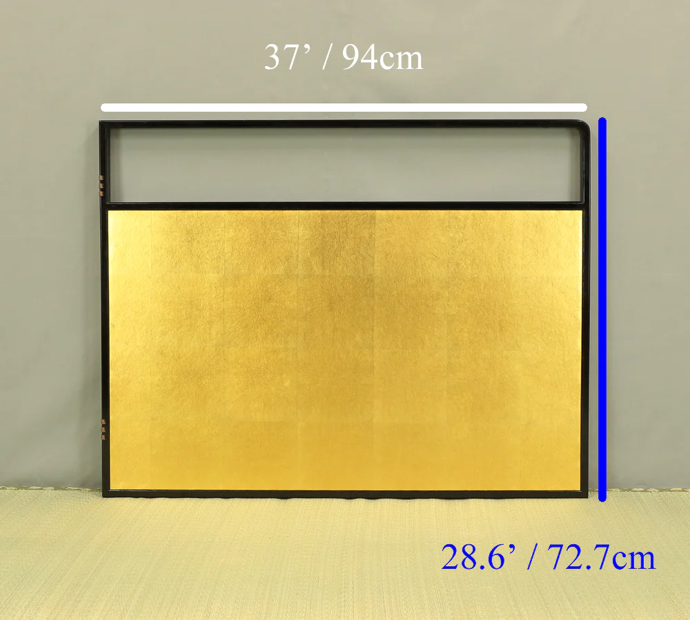 細合喝堂 Hosoai Katsudo (?~2005) Furosaku Byōbu (Tea Folding Screen)「清音無間断」Seion Kandan Nashi / Small Byobu Folding Screen Room divider 2 panels VA339 - Image 23