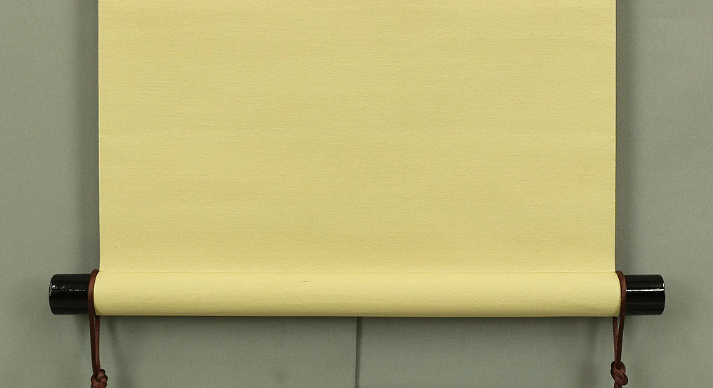 細合喝堂 Hosoai Katsudo (?~2005) Japanese Zen kakejiku kakemono hanging scroll for Tea ceremony / Calligraphy 夢 Yume (Dream) with Original Box (Tomobako) RA646 - Image 11