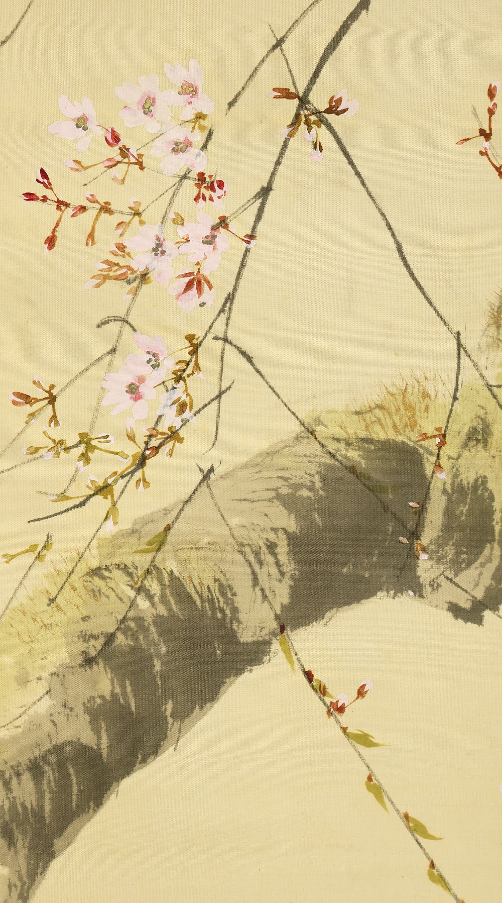 今井景樹 Imai Keiju (1891-1967) Japanese art kakejiku kakemono wall hanging scroll / Hazy Moon and Weeping Cherry Blossoms with Box RD925 - Image 11
