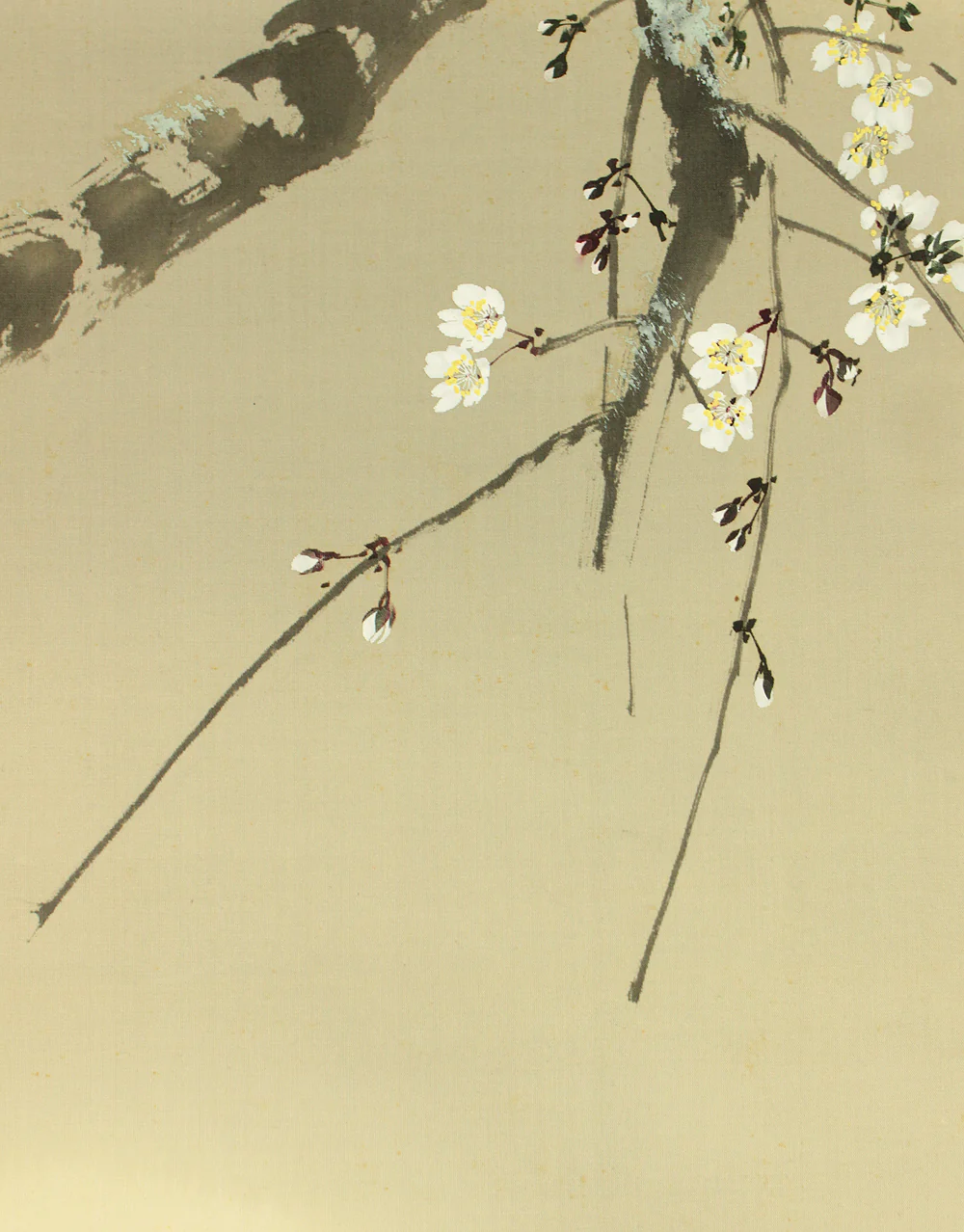 今井景樹 Imai Keiju (1891-1967) Japanese art kakejiku kakemono wall hanging scroll / Hazy Moon and Weeping Cherry Blossoms with Original Box (Tomobako) RD242 - Image 5