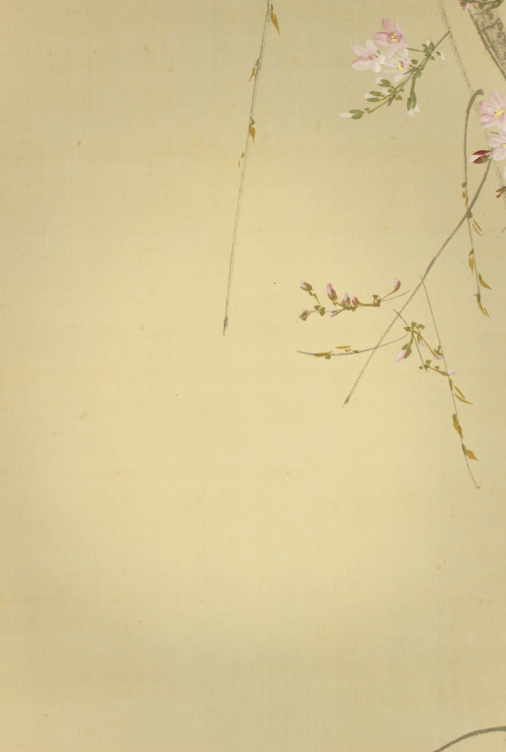 今井景樹 Imai Keiju (1891-1967) Japanese art kakejiku kakemono wall hanging scroll / Hazy Moon, Weeping Cherry Blossom with Original Box (Tomobako) RC965 - Image 6