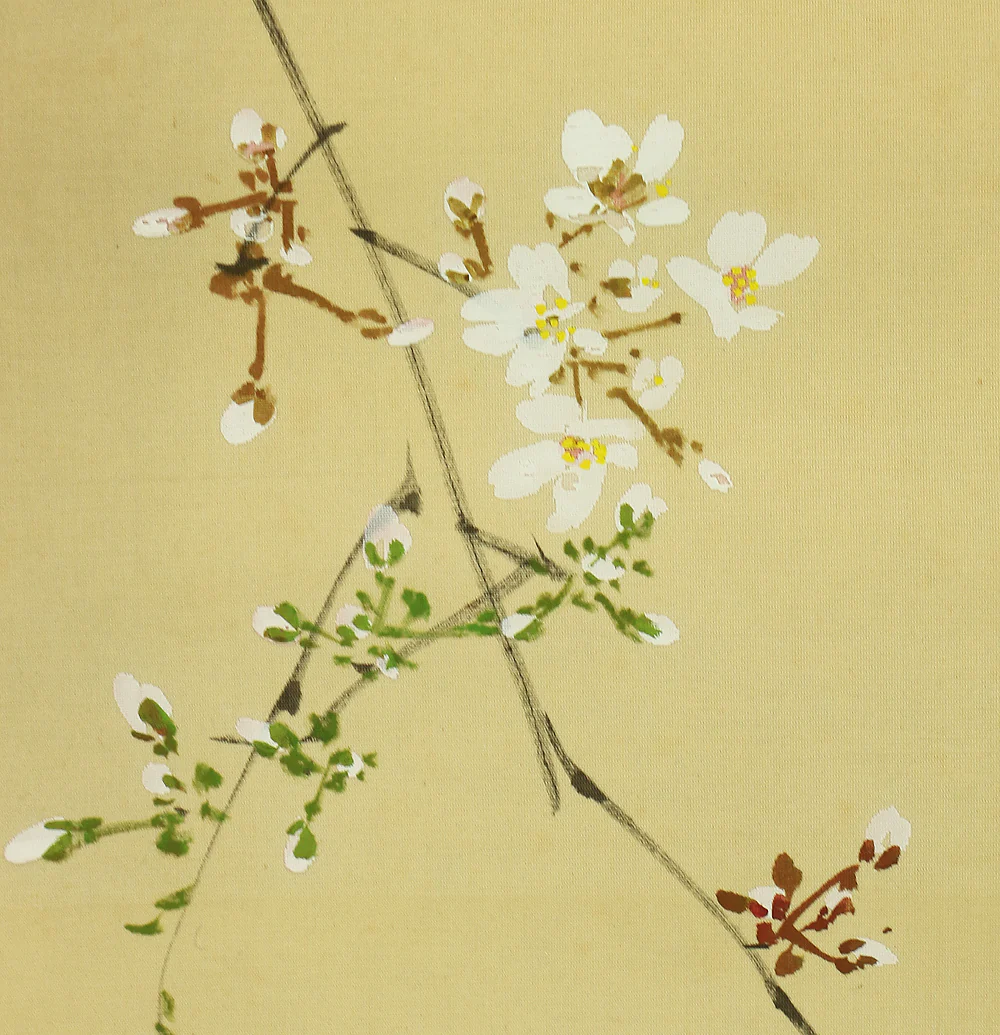 今井景樹 Imai Keiju (1891-1967) Japanese art kakejiku kakemono wall hanging scroll / Hazy Moon & Weeping Cherry A368 - Image 5