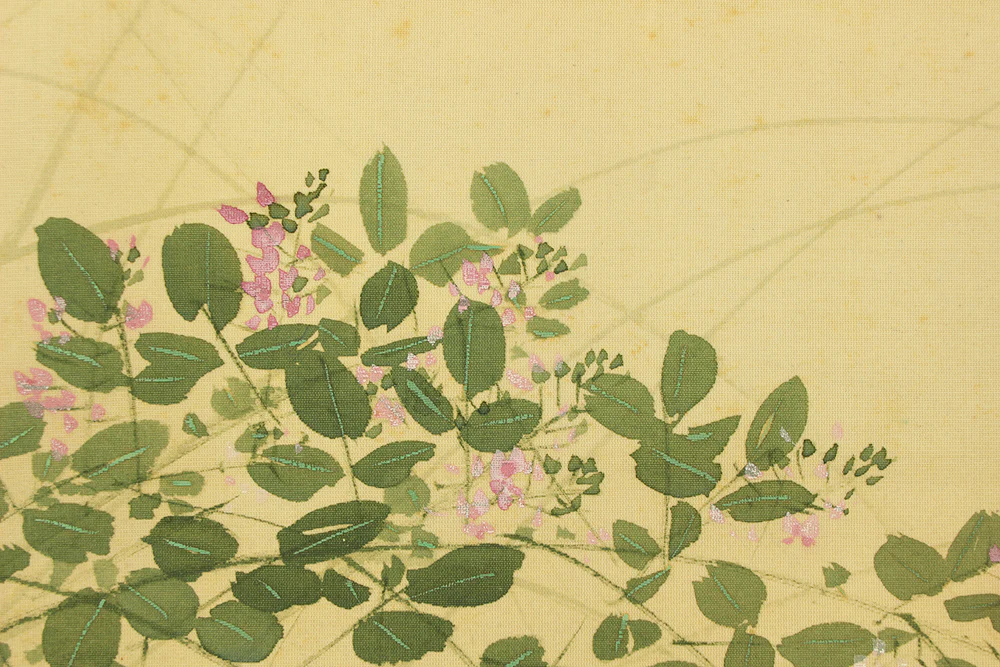今井景樹 Imai Keiju (1891-1967) Japanese art kakejiku kakemono wall hanging scroll / Solitary Chicken and Bush Clover with Box RD505 - Image 6