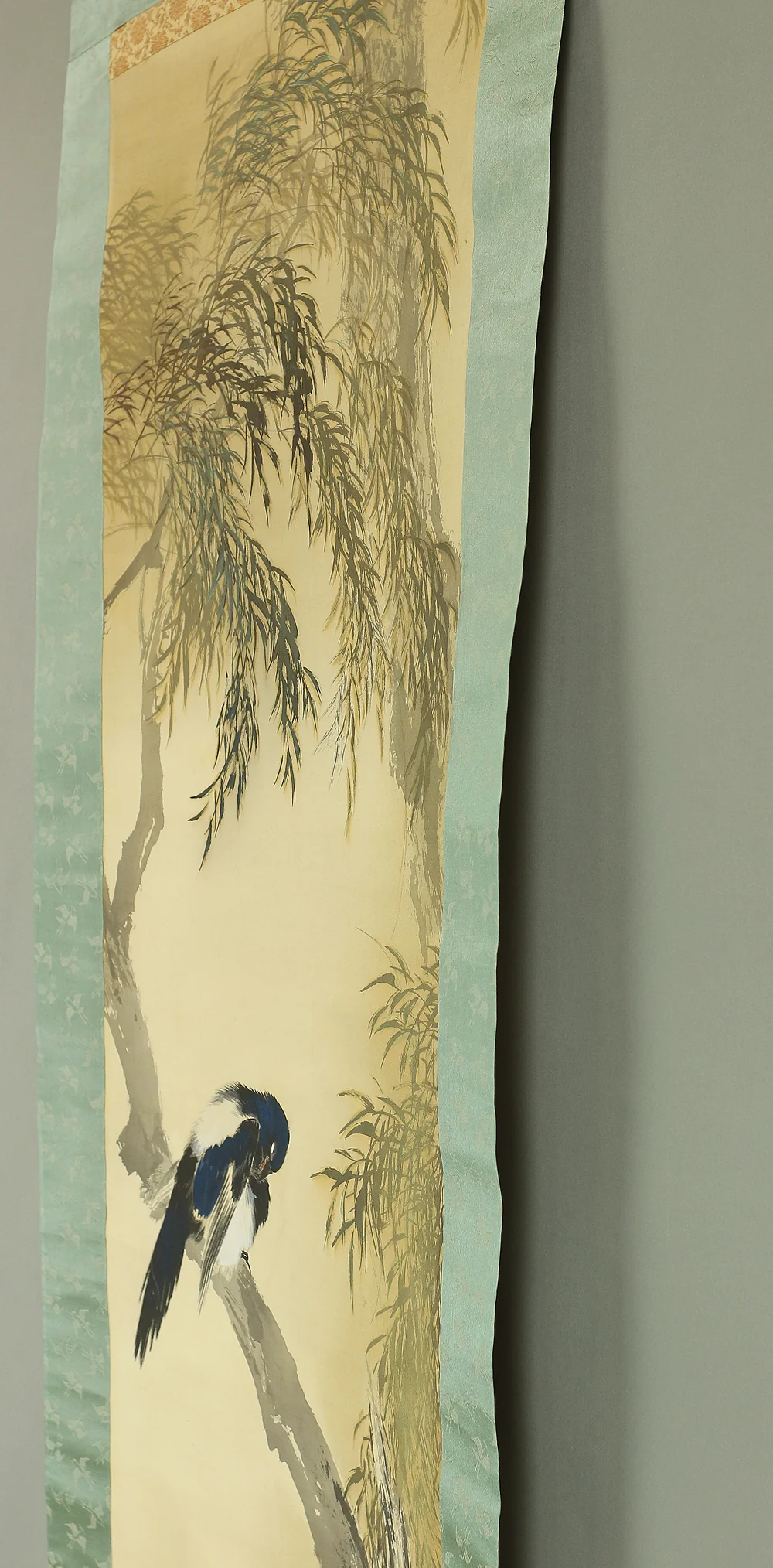 今井景樹 Imai Keiju (1891-1967) Japanese art kakejiku kakemono wall hanging scroll / Two Magpies and Flowers with Box A659 - Image 14