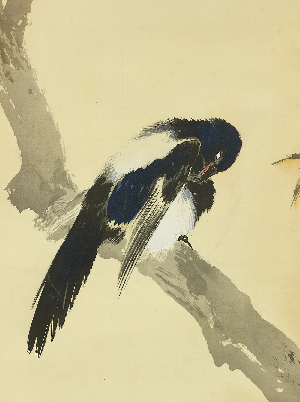 今井景樹 Imai Keiju (1891-1967) Japanese art kakejiku kakemono wall hanging scroll / Two Magpies and Flowers with Box A659 - Image 7
