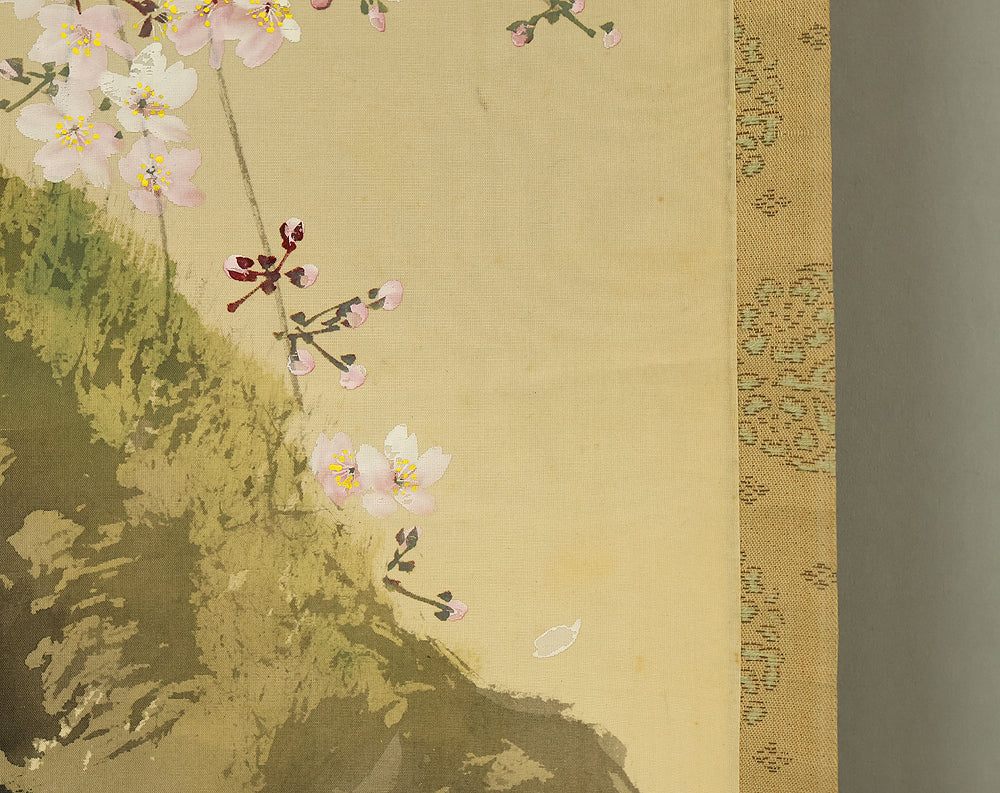 今井景樹 Imai Keiju (1891-1967) Japanese art kakejiku kakemono wall hanging scroll / Weeping Cherry Blossoms and Hazy Moon with Original Box (Tomobako) RE946 - Image 14