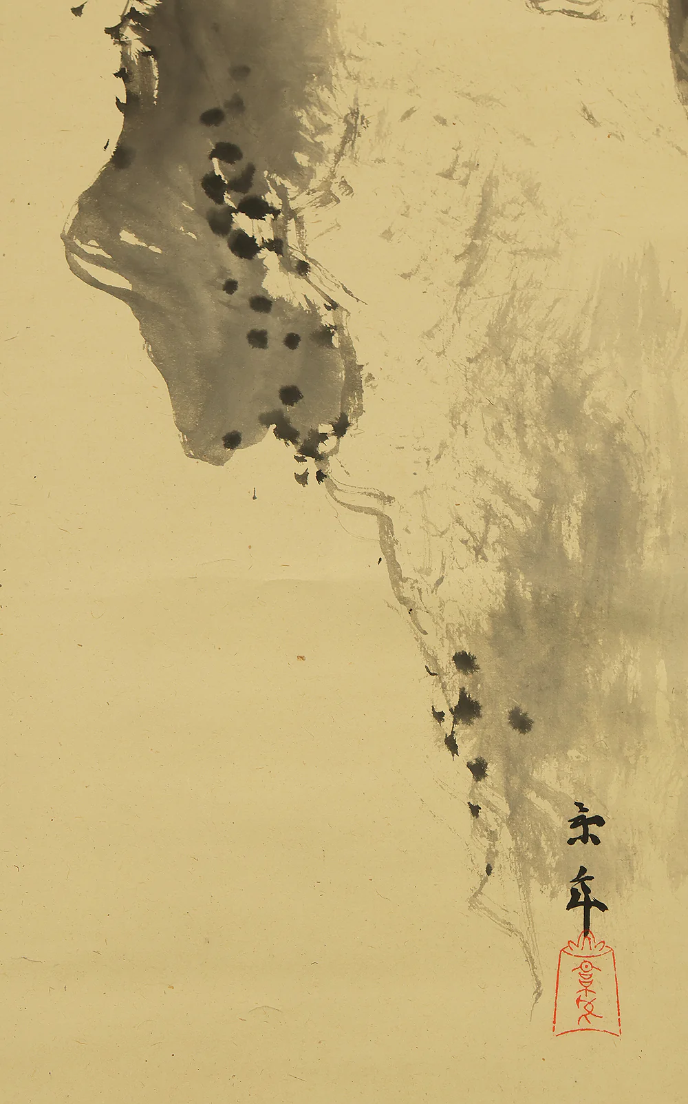 今尾景年 Imao Keinen (1845-1924) Japanese art kakejiku kakemono wall hanging scroll / Rising Sun and Pine Tree on Cliff with Original Double Box (Tomobako) RE667 - Image 11