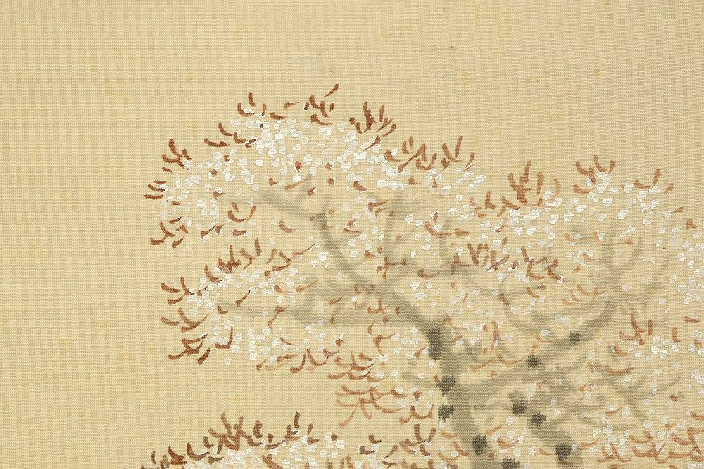 今尾景祥 Imao Keisho (1902-1993) Japanese art kakejiku kakemono wall hanging scroll / Hazy Moon and Cherry Blossoms at Night with Original Box (Tomobako) RE416 - Image 7