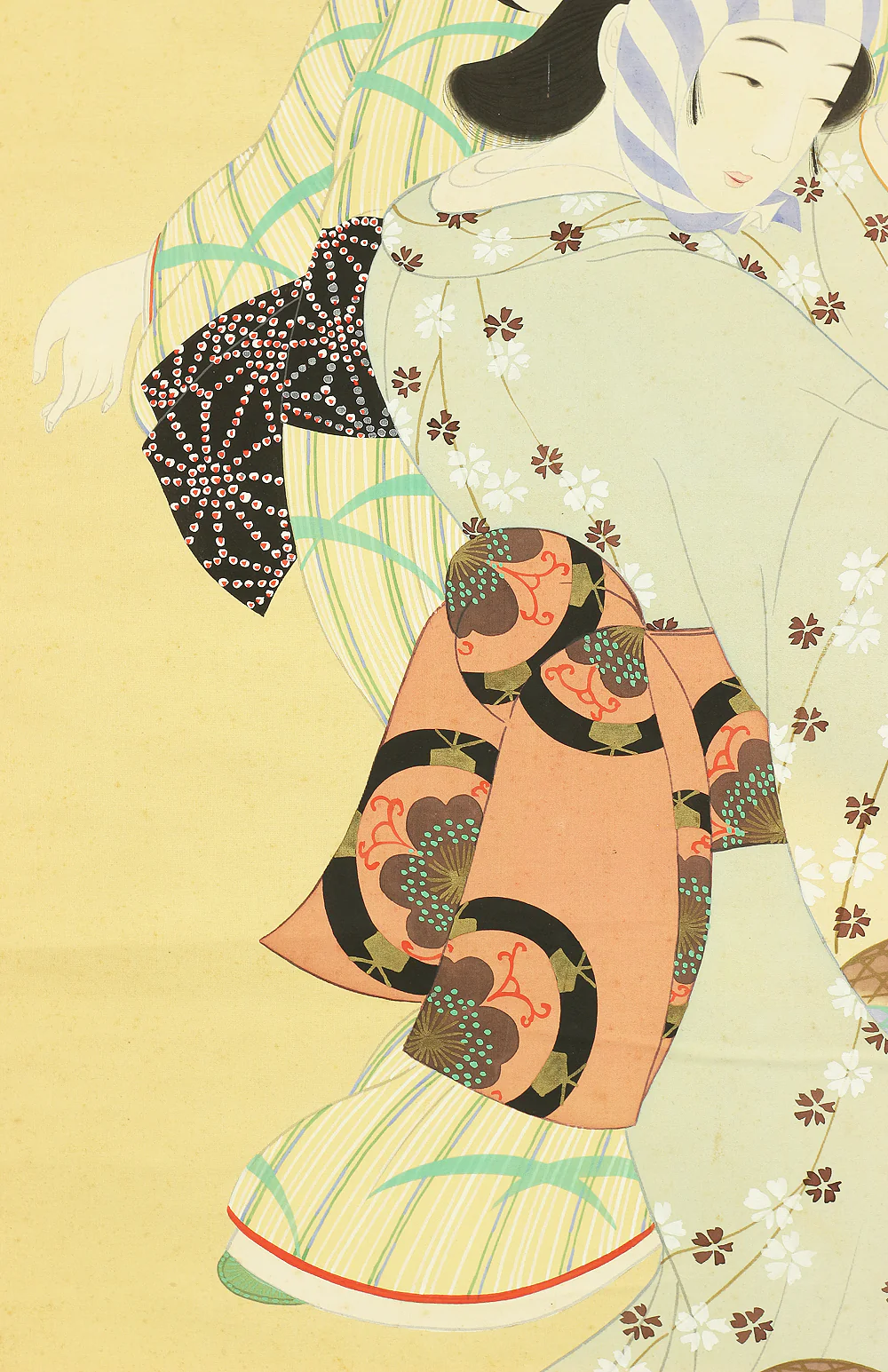 石川荘三 Isikawa Shozo Japanese art kakejiku kakemono wall hanging scroll / 盆踊り Bon Odori (Bon Festival Dance) with Box RB352 - Image 9