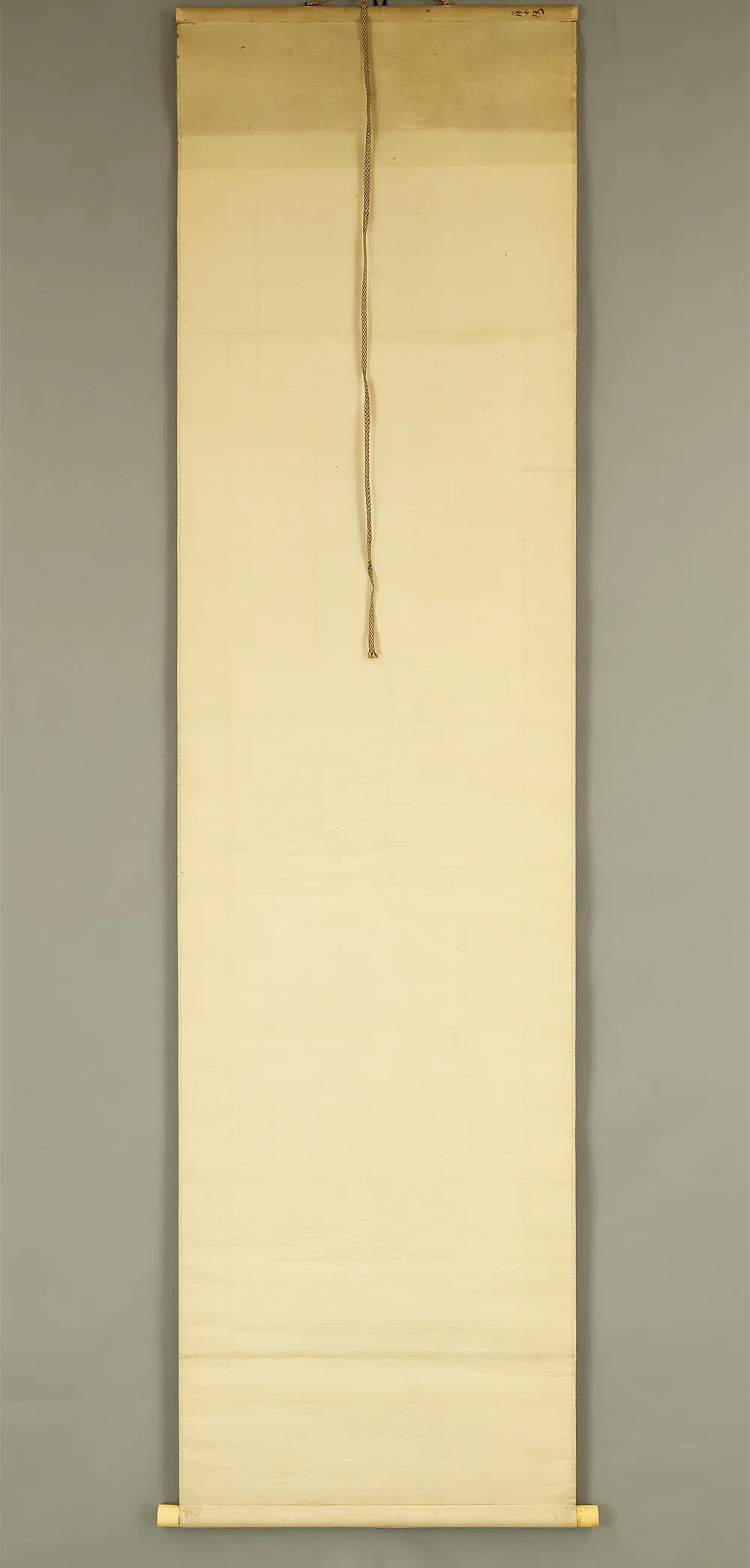 伊藤渓水 Ito Keisui (1879-1967) Japanese art paired kakejiku kakemono wall hanging scrolls / Spring Crescent Moon, Weeping Cherry Blossoms, Autumn Full Moon, and Bell Cricket Perched on Silver Grass with Box RE585 - Image 15