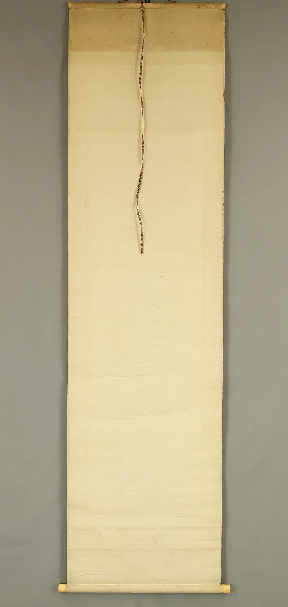 伊藤渓水 Ito Keisui (1879-1967) Japanese art paired kakejiku kakemono wall hanging scrolls / Spring Crescent Moon, Weeping Cherry Blossoms, Autumn Full Moon, and Bell Cricket Perched on Silver Grass with Box RE585 - Image 28