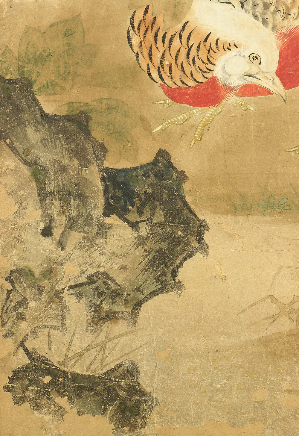 伊徳栄茂 Itoku Eimo Byobu Folding Screen Room divider Two panels / 'Cherry Blossoms, Peony, and Birds' VA352 - Image 16