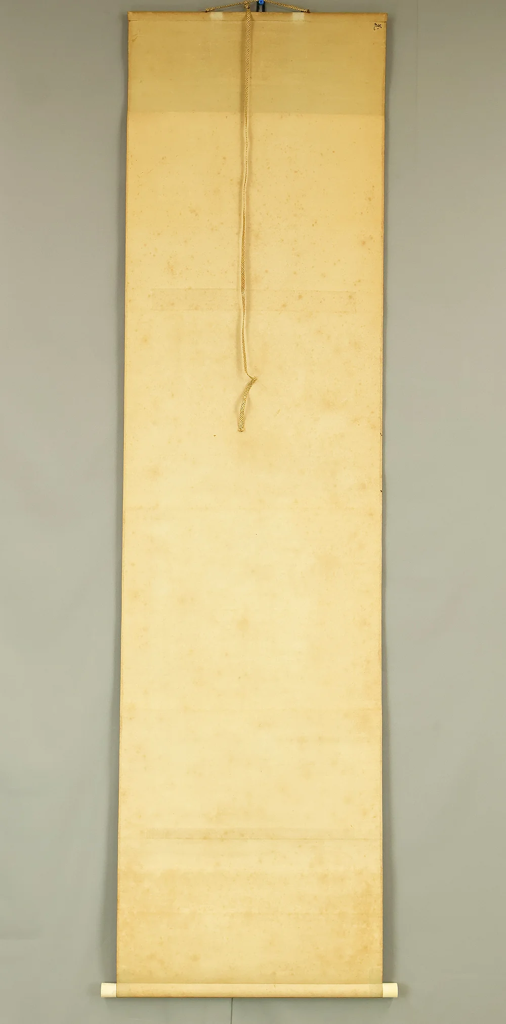 狩野永真安信 Kano Eishin Yasunobu (1613-1685) Japanese antique art a set of three kakejiku kakemono wall hanging scrolls / Waterfall Cherry Blossoms, Snowy Scenery, Autumn Leaves and Moon with Box RE896 - Image 12