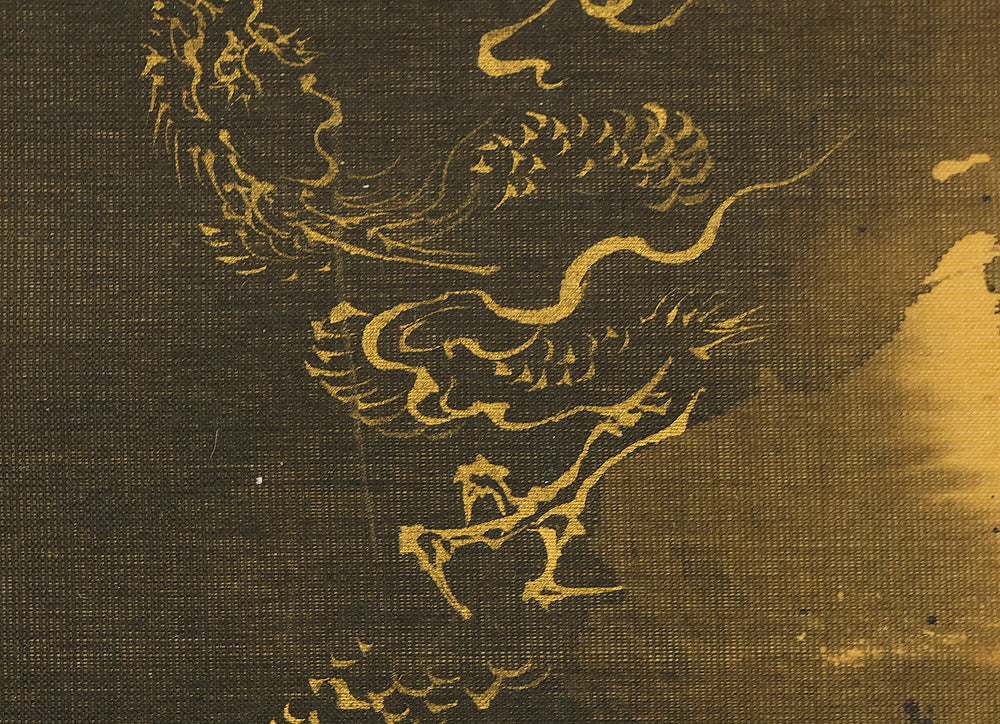 狩野永悳 Kano Eitoku (1815-1891) Japanese antique art kakejiku kakemono wall hanging scroll / Dragon Crossing Over Mount Fuji with Box RE636 - Image 12