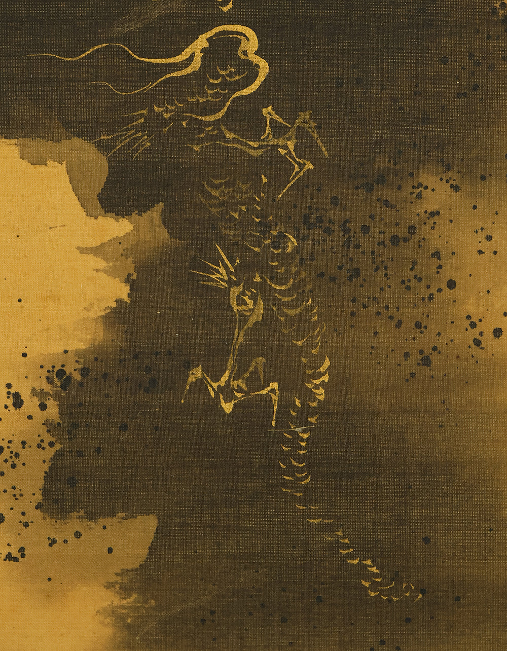 狩野永悳 Kano Eitoku (1815-1891) Japanese antique art kakejiku kakemono wall hanging scroll / Dragon Crossing Over Mount Fuji with Box RE636 - Image 13