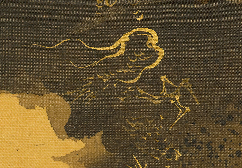 狩野永悳 Kano Eitoku (1815-1891) Japanese antique art kakejiku kakemono wall hanging scroll / Dragon Crossing Over Mount Fuji with Box RE636 - Image 14