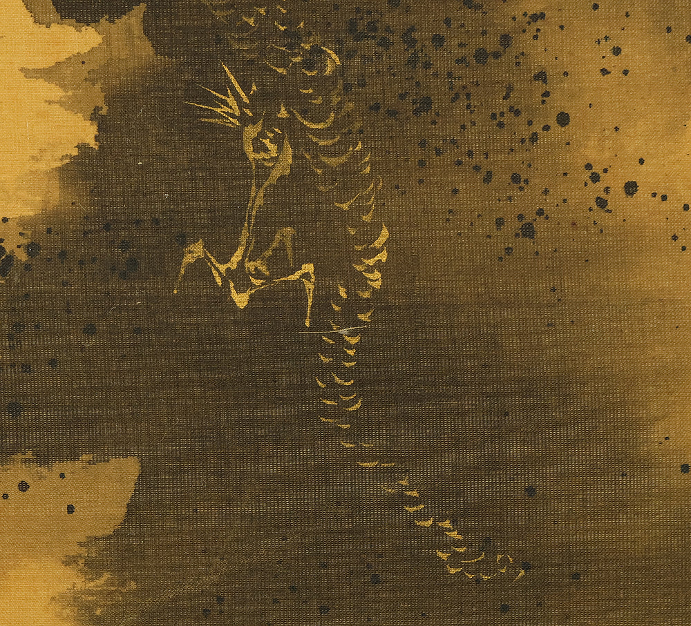 狩野永悳 Kano Eitoku (1815-1891) Japanese antique art kakejiku kakemono wall hanging scroll / Dragon Crossing Over Mount Fuji with Box RE636 - Image 15