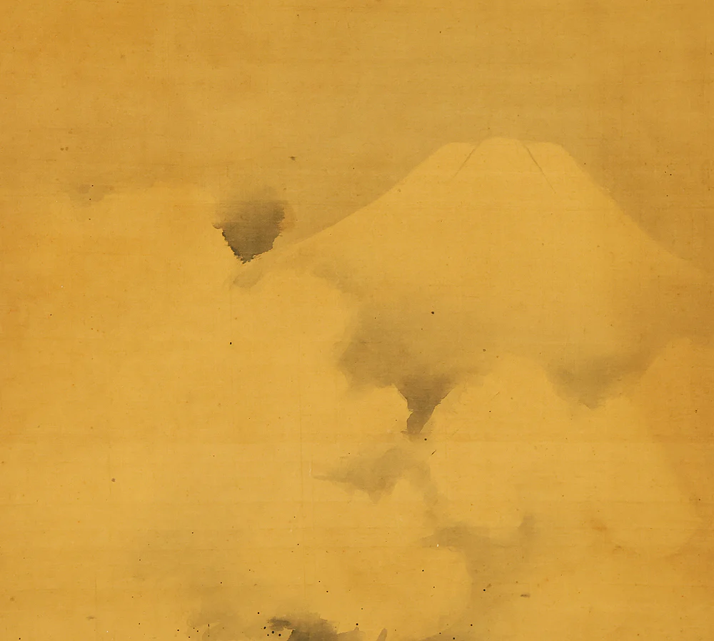 狩野永悳 Kano Eitoku (1815-1891) Japanese antique art kakejiku kakemono wall hanging scroll / Dragon Crossing Over Mount Fuji with Box RE636 - Image 5