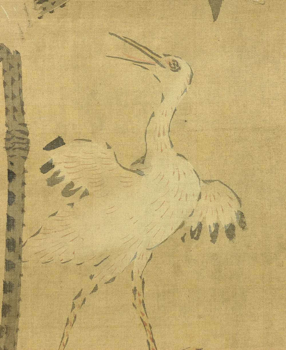 狩野常信 Kano Tsunenobu (1636-1713) Japanese antique art a set of three kakejiku kakemono wall hanging scrolls / Jurojin, Crane, Pine, and Bamboo with Box RA625 - Image 10