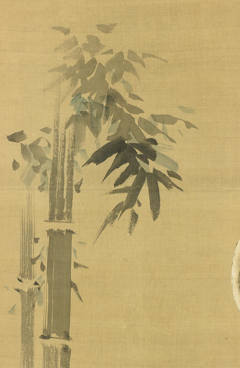 狩野常信 Kano Tsunenobu (1636-1713) Japanese antique art a set of three kakejiku kakemono wall hanging scrolls / Jurojin, Crane, Pine, and Bamboo with Box RA625 - Image 28