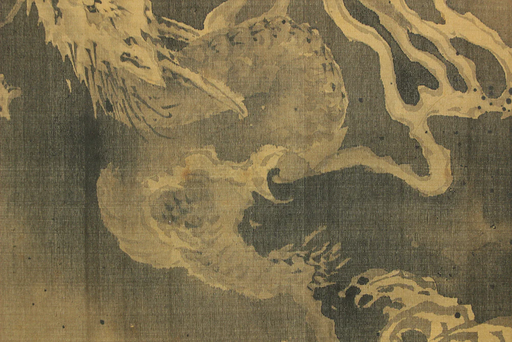 狩野常信 Kano Tsunenobu (1636-1713) Japanese antique art Large kakejiku kakemono wall hanging scroll / Dragon Crossing Over Mt. Fuji with Box RD552 - Image 10