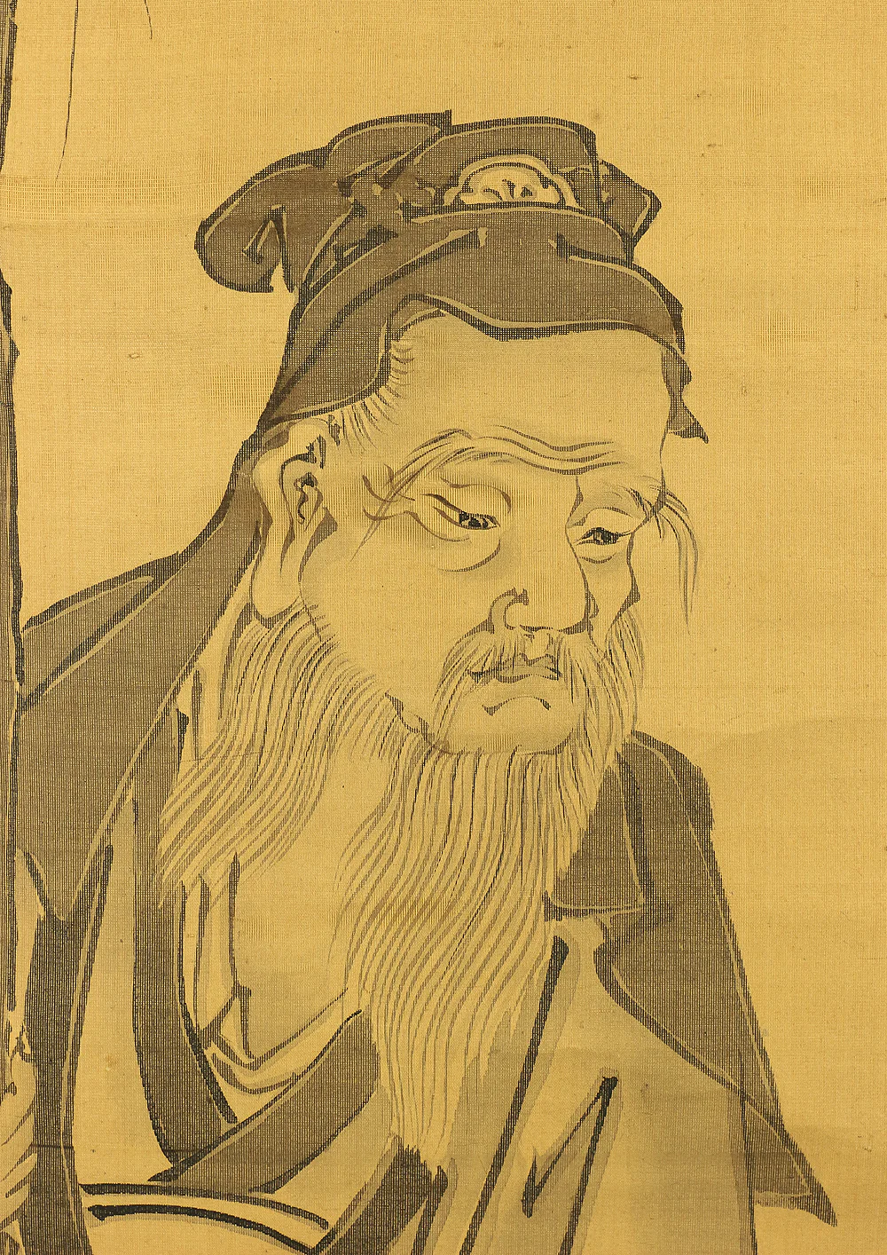 狩野常信 Kano Tsunenobu (1636-1713) Japanese antique art Paired kakejiku kakemono wall hanging scrolls / Broken Ink Landscape (Haboku Sansui) - Ink Landscape Pine Waterfall Jurojin (God of Longevity) with Box RA961 - Image 28